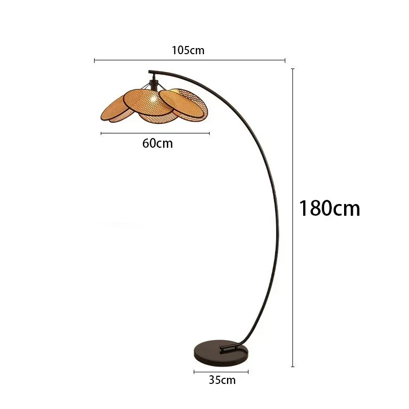 Lampadaire Arc en Osier – Modèle Feuillage Design | PALO