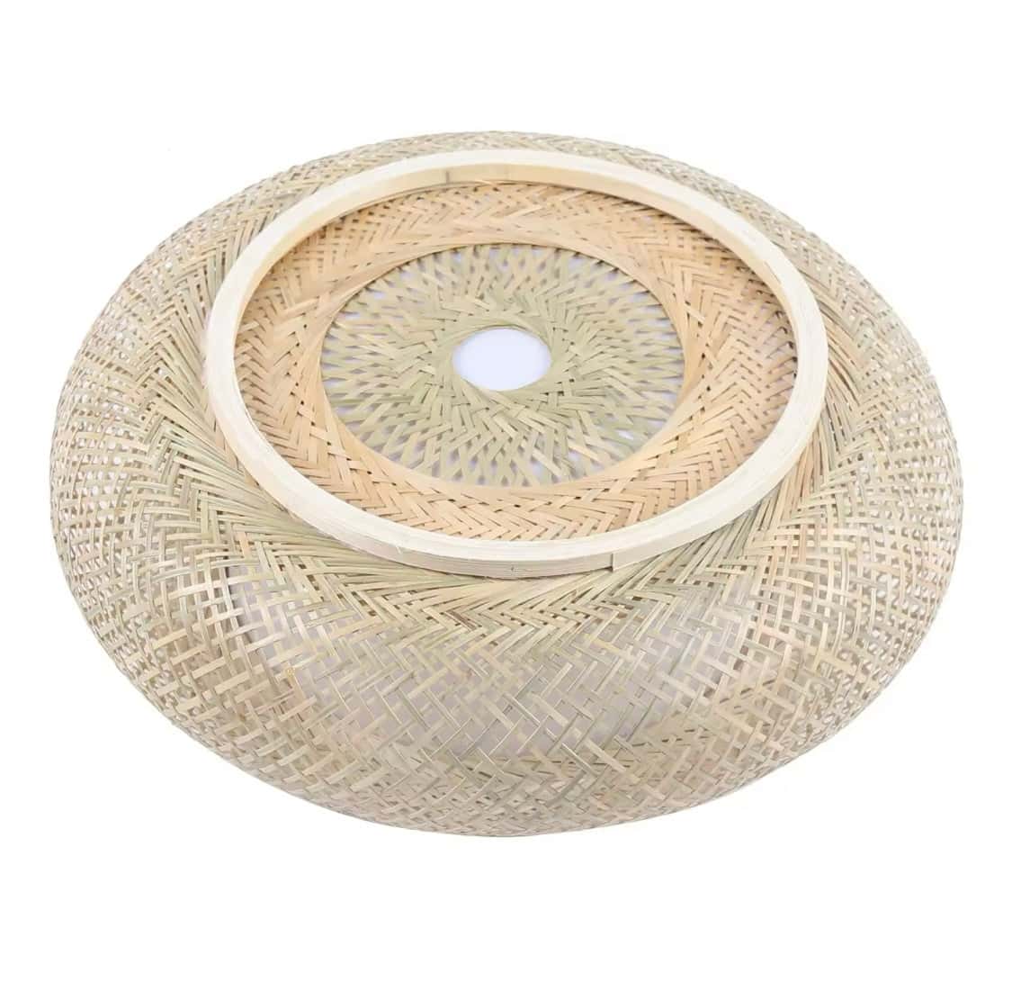Plafonnier rond en Osier | CASSIAN