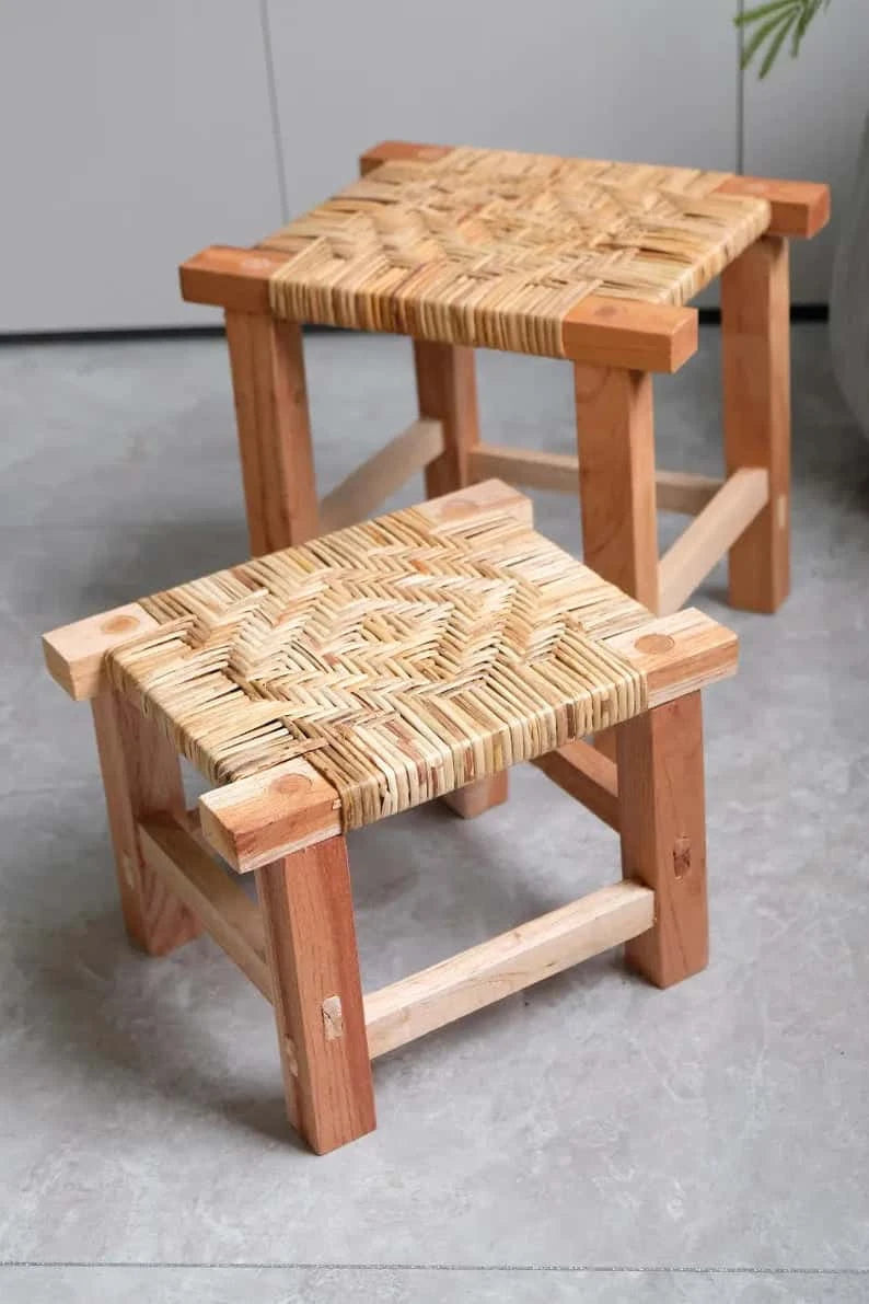 Tabouret en Osier | Collection Héritage & Modernité