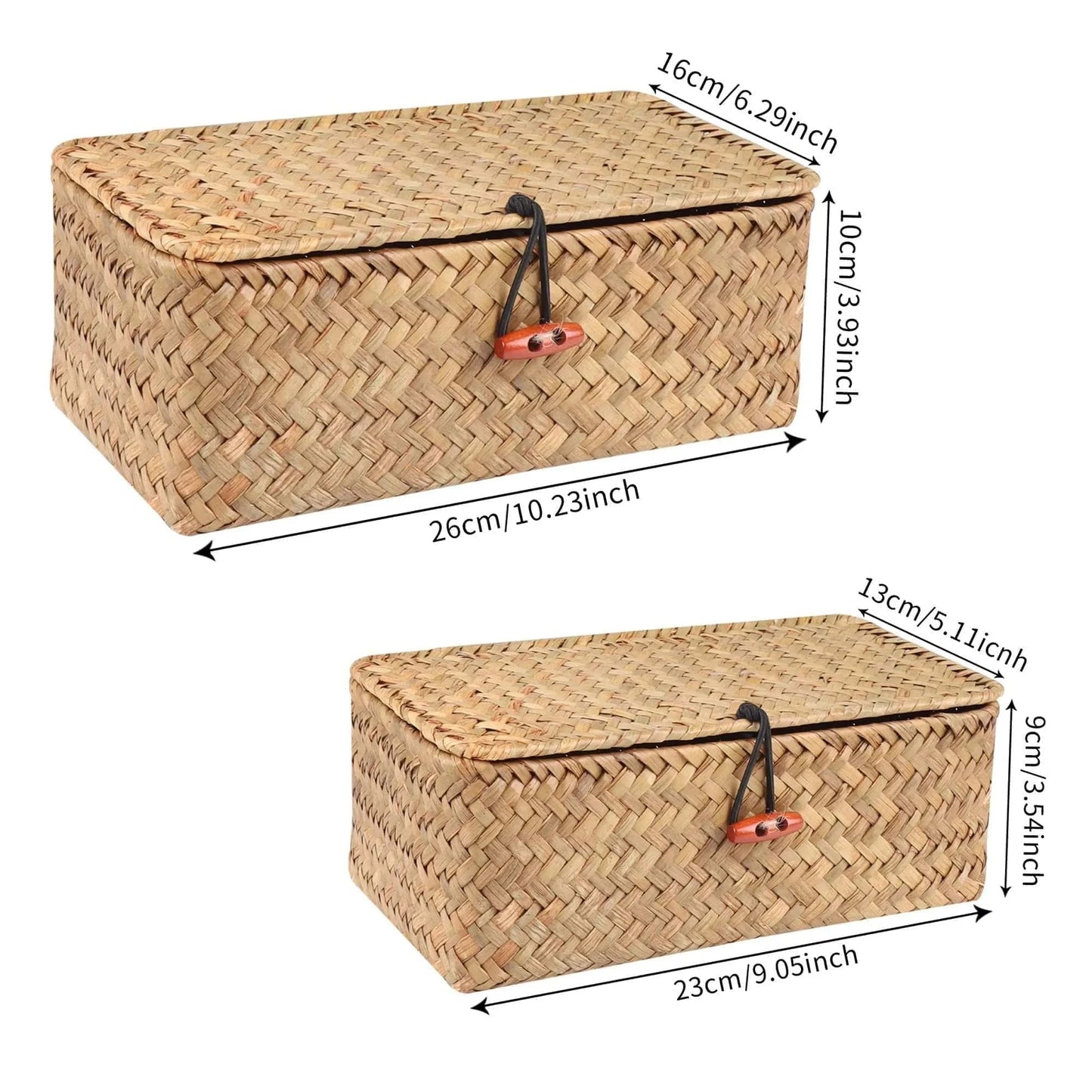 Boîte de Rangement en Osier Naturel | ORIZU