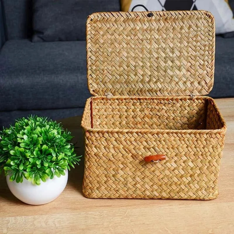 Boîte de Rangement en Osier Naturel | ORIZU