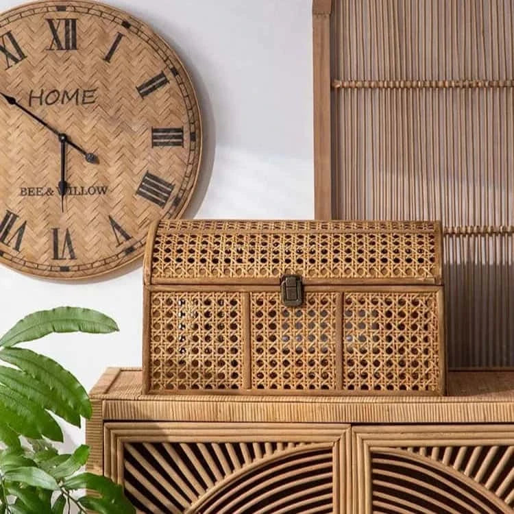 Coffre de rangement en Osier | Collection Vintage