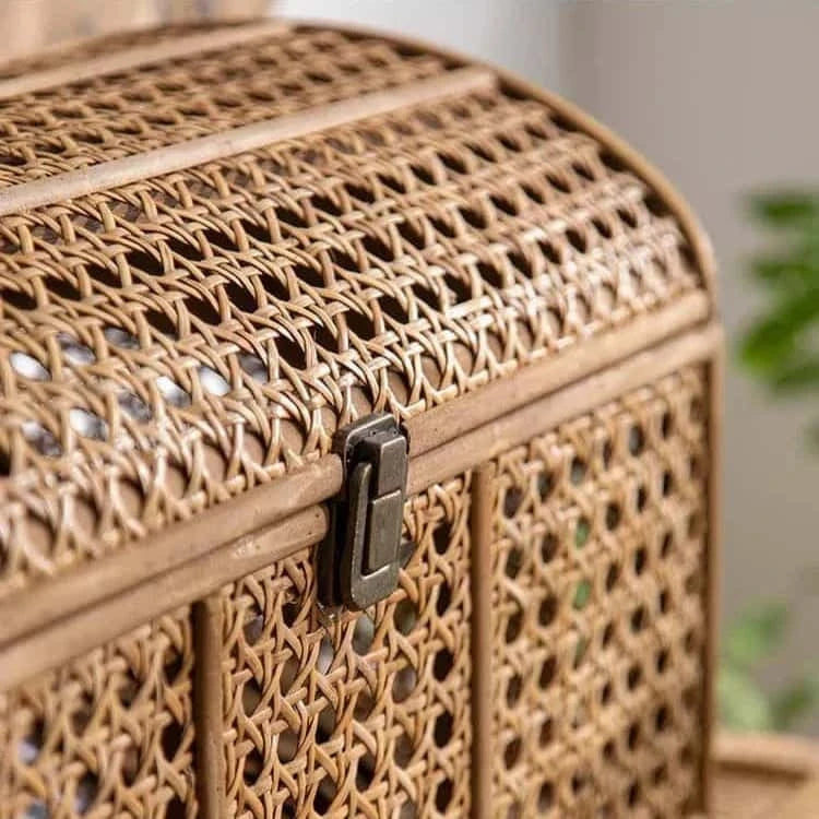 Coffre de rangement en Osier | Collection Vintage