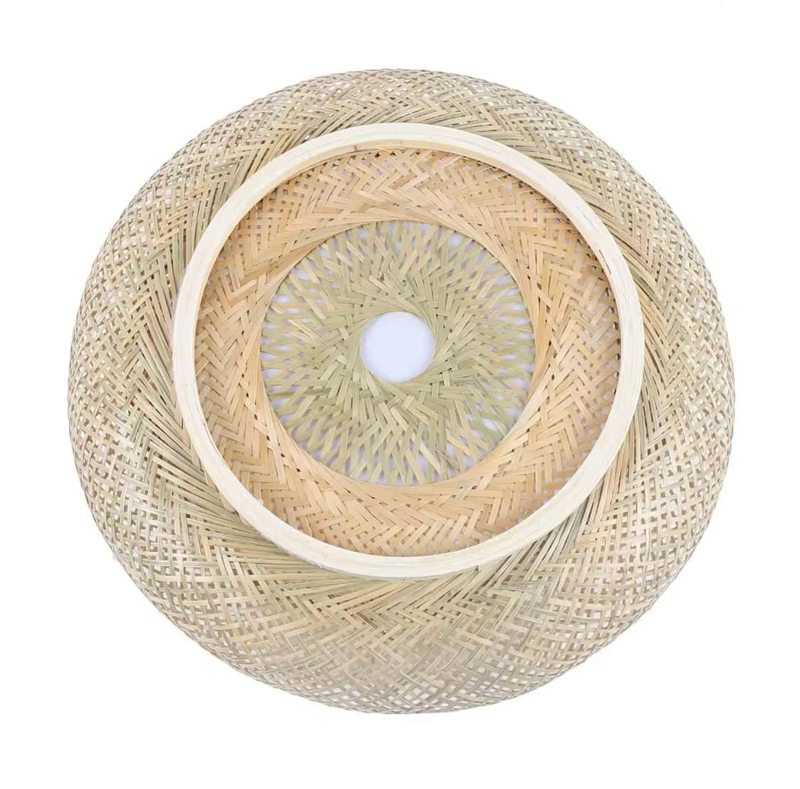 Plafonnier rond en Osier | CASSIAN