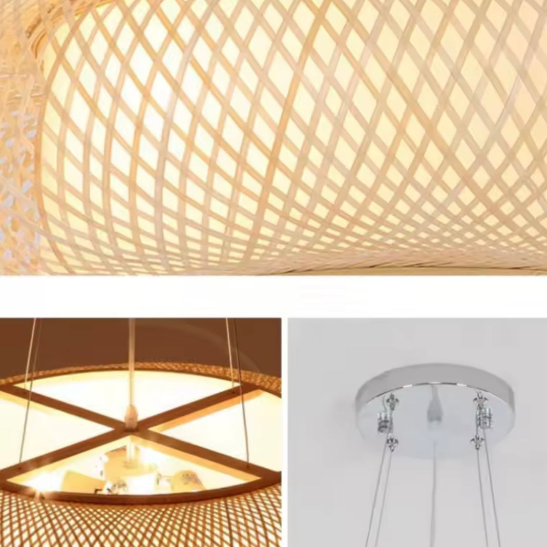 Suspension Ronde en Osier et Bambou | CALATA