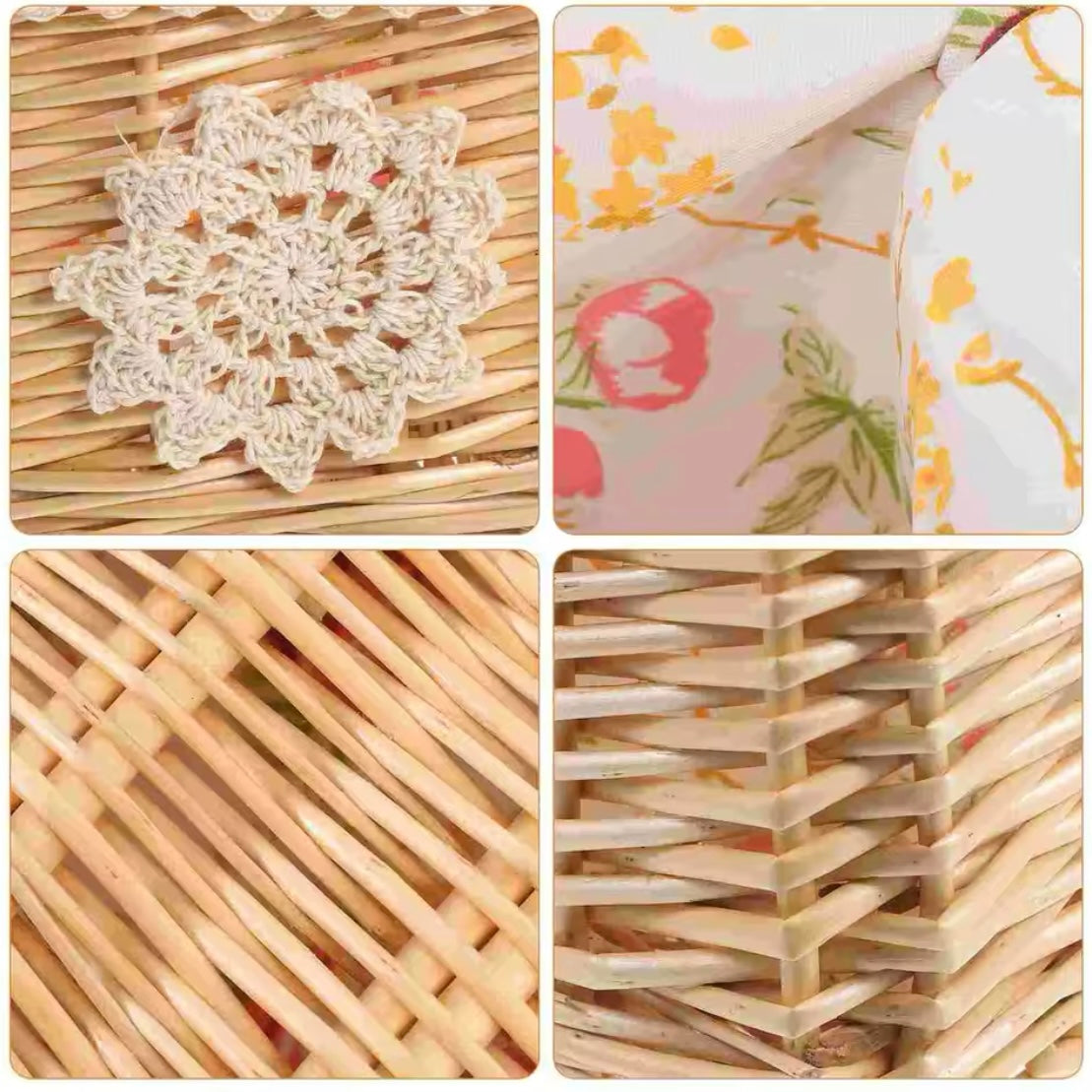 Malle de Rangement en Osier Rectangulaire | OLIVIA