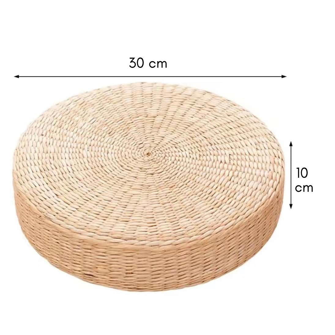 Pouf en Osier Plat | SOLANA