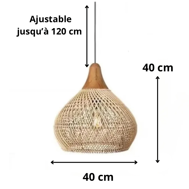 Suspension en Osier Vintage Bohème | POMO