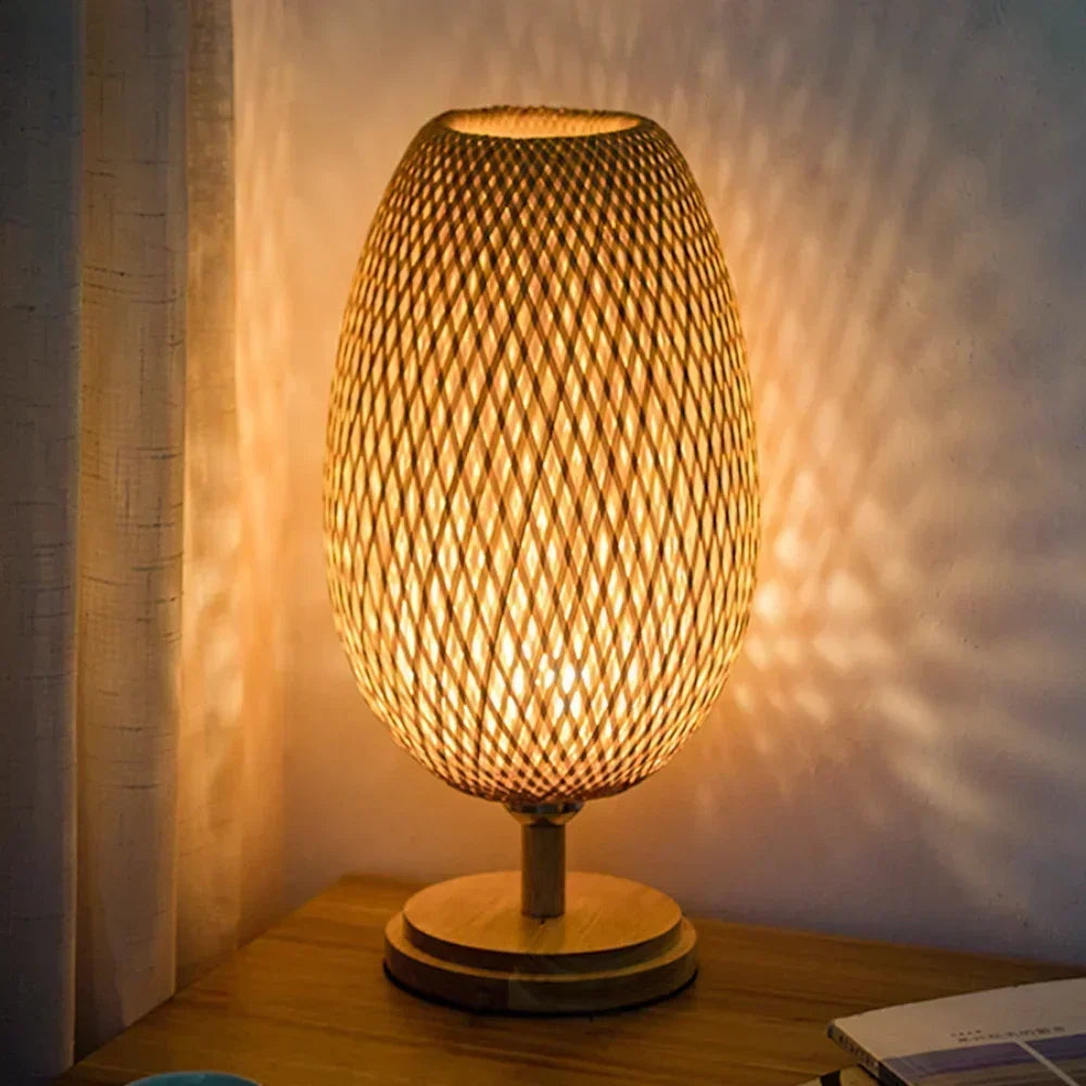 Lampe de chevet en osier | LAMINA
