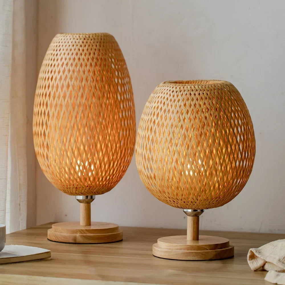 Lampe de chevet en osier | LAMINA