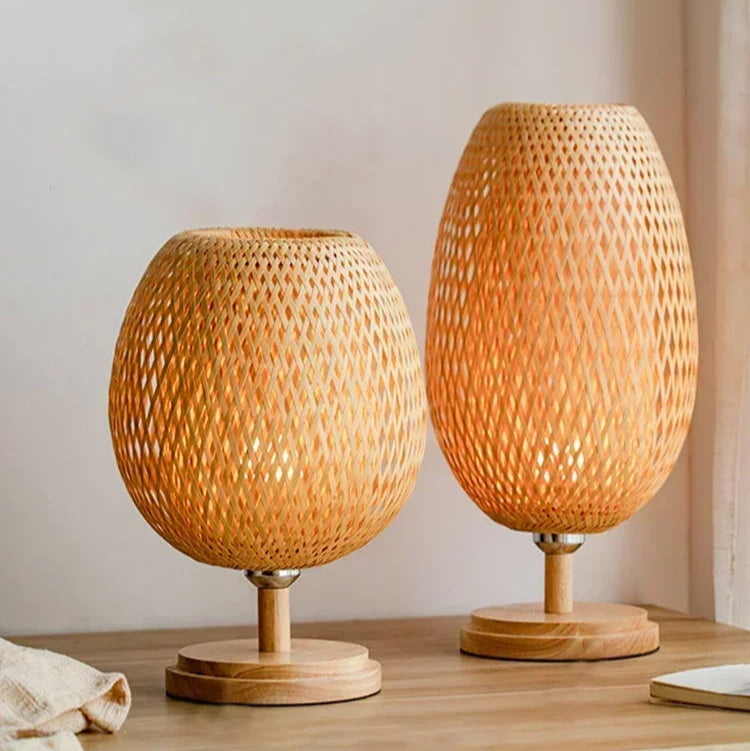 Lampe de chevet en osier | LAMINA