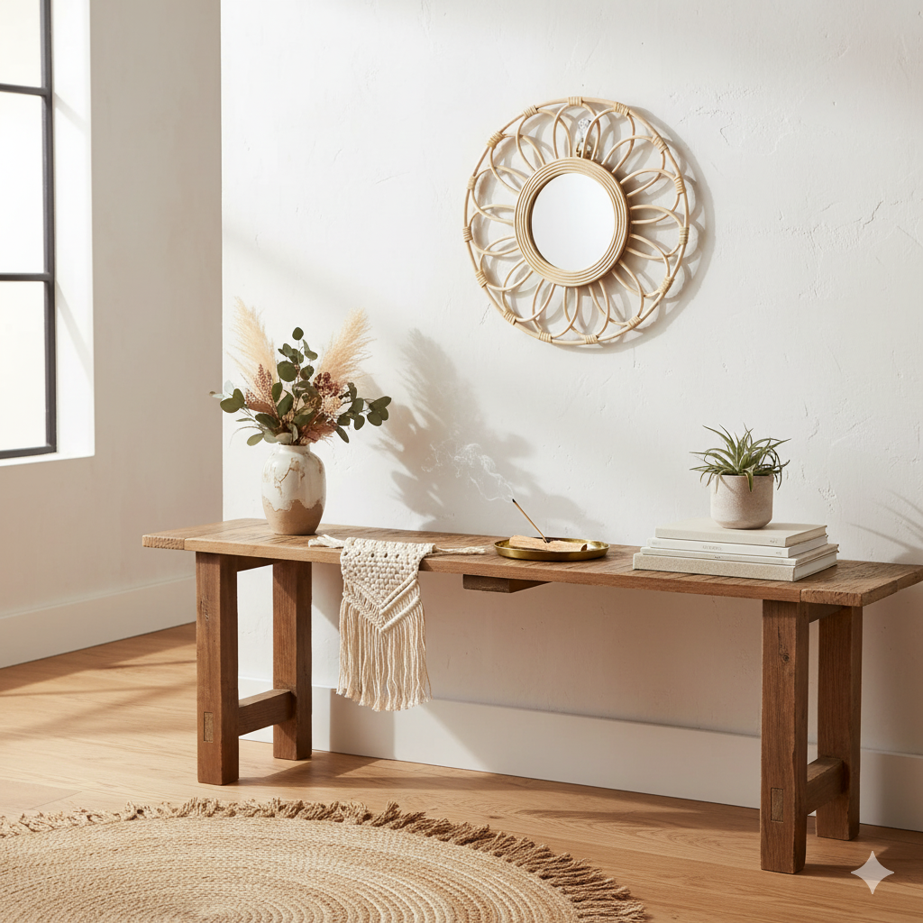 Miroir Soleil en Osier Naturel | LUMARY