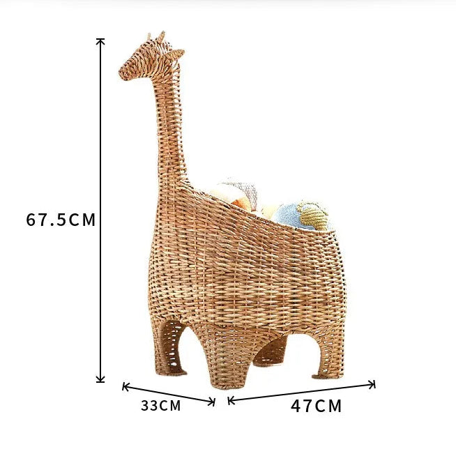 Panier de Rangement Girafe en Osier | LINO