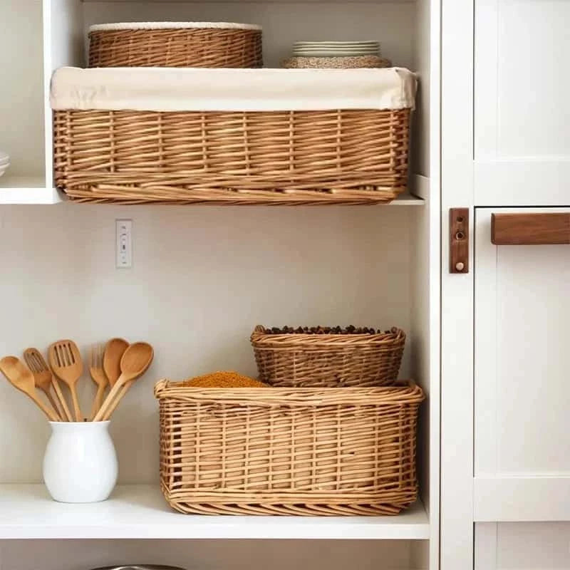 Panier de Rangement en Osier avec Doublure | ALONA
