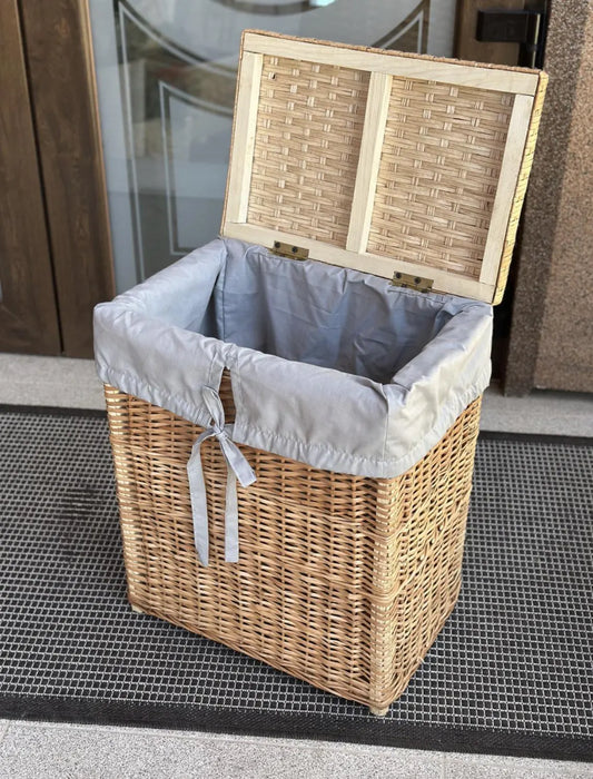 Panier à linge en osier avec doublure | Oneo