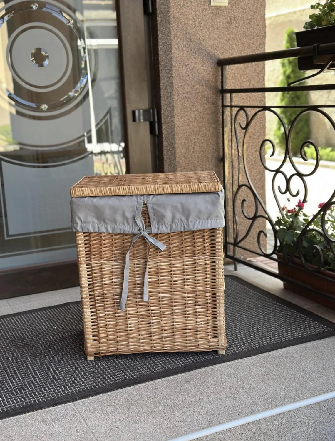 Panier à linge en osier avec doublure | Oneo