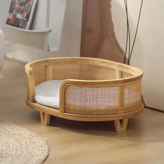 Panier pour chat moderne en osier