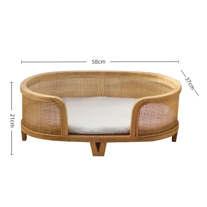 Panier pour chat moderne en osier