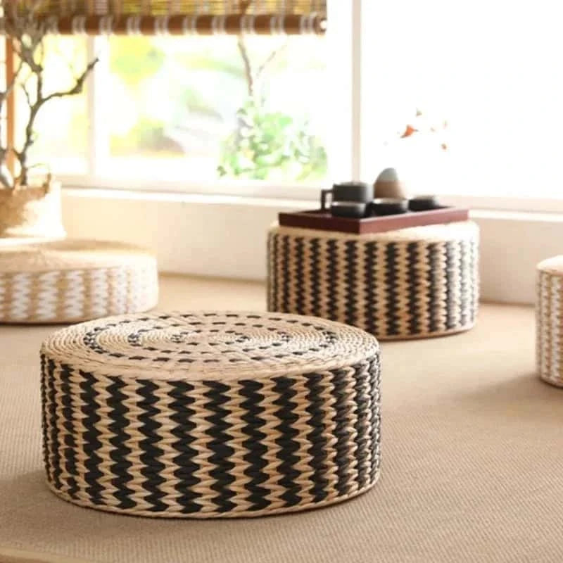 Pouf Japonais en Osier | CLÉA