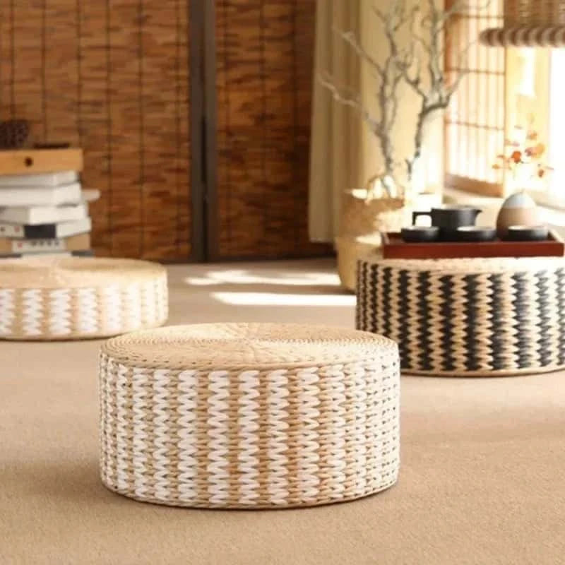 Pouf Japonais en Osier | CLÉA
