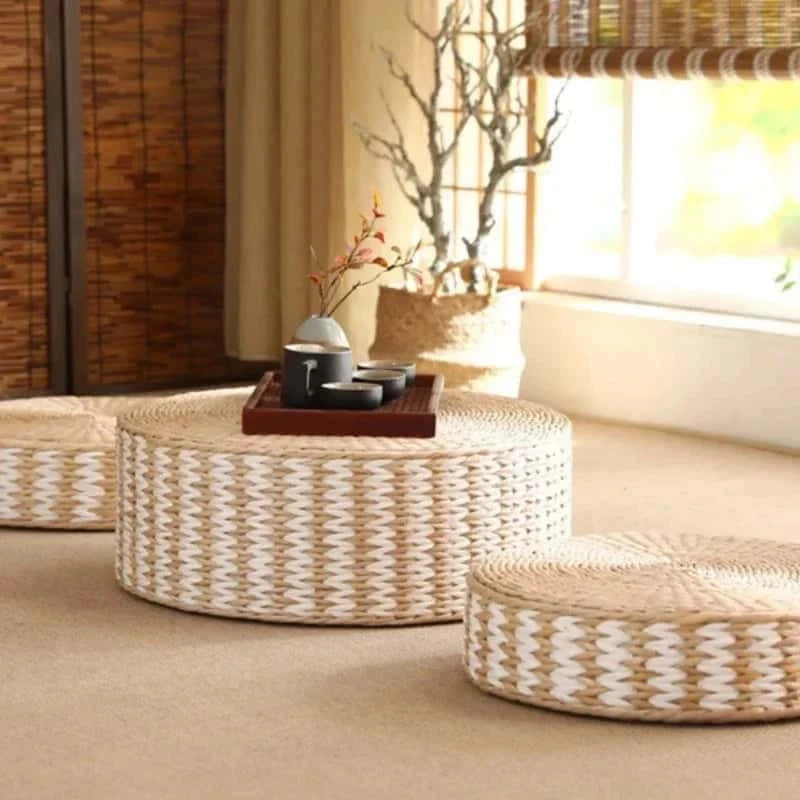 Pouf Japonais en Osier | CLÉA