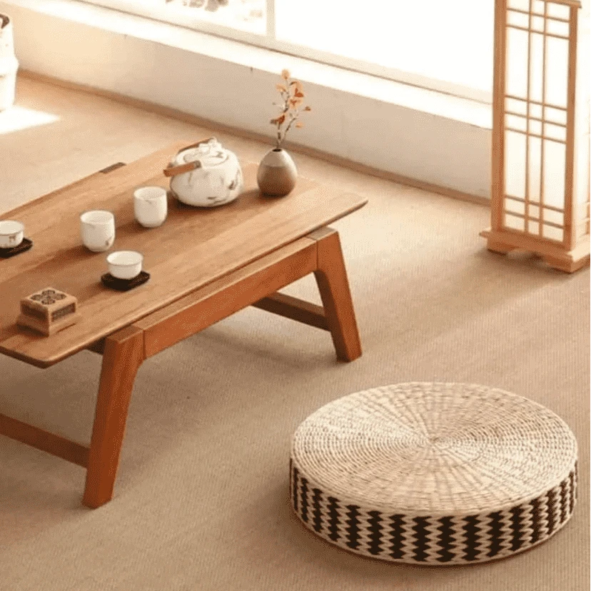 Pouf Japonais en Osier | CLÉA
