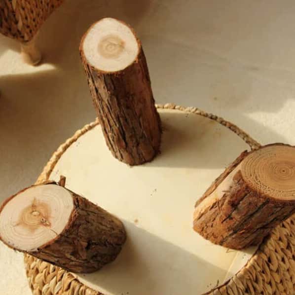 Pouf en Osier & Bois | AUREA