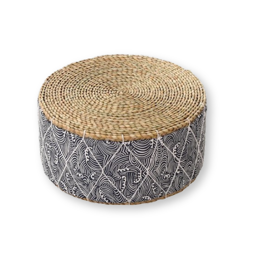 Pouf en Osier Motif | PALA – Plusieurs Designs Disponibles