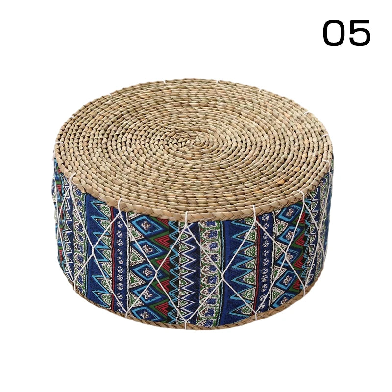 Pouf en Osier Motif | PALA – Plusieurs Designs Disponibles