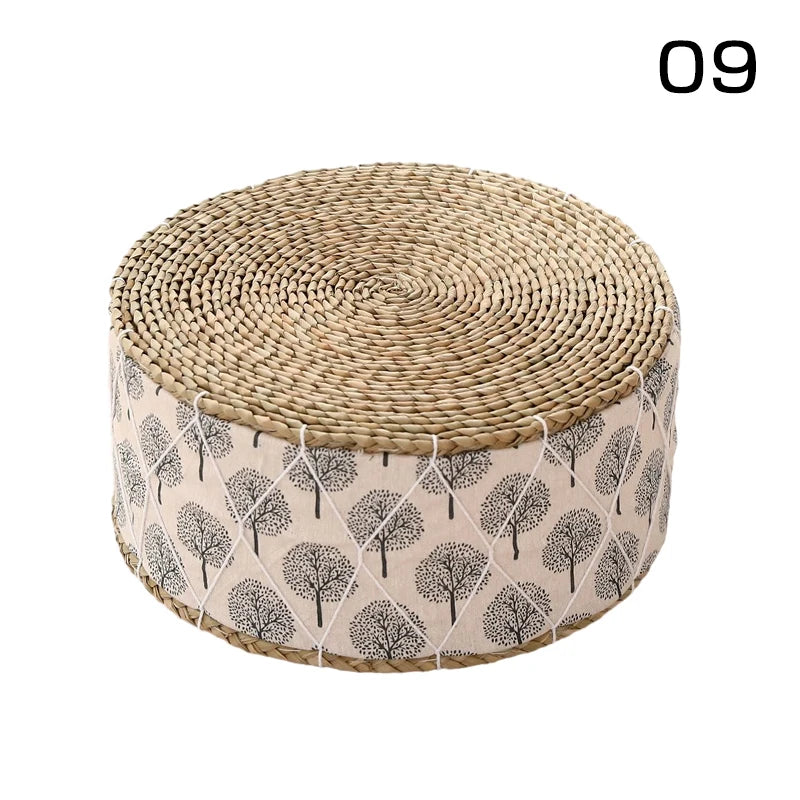 Pouf en Osier Motif | PALA – Plusieurs Designs Disponibles