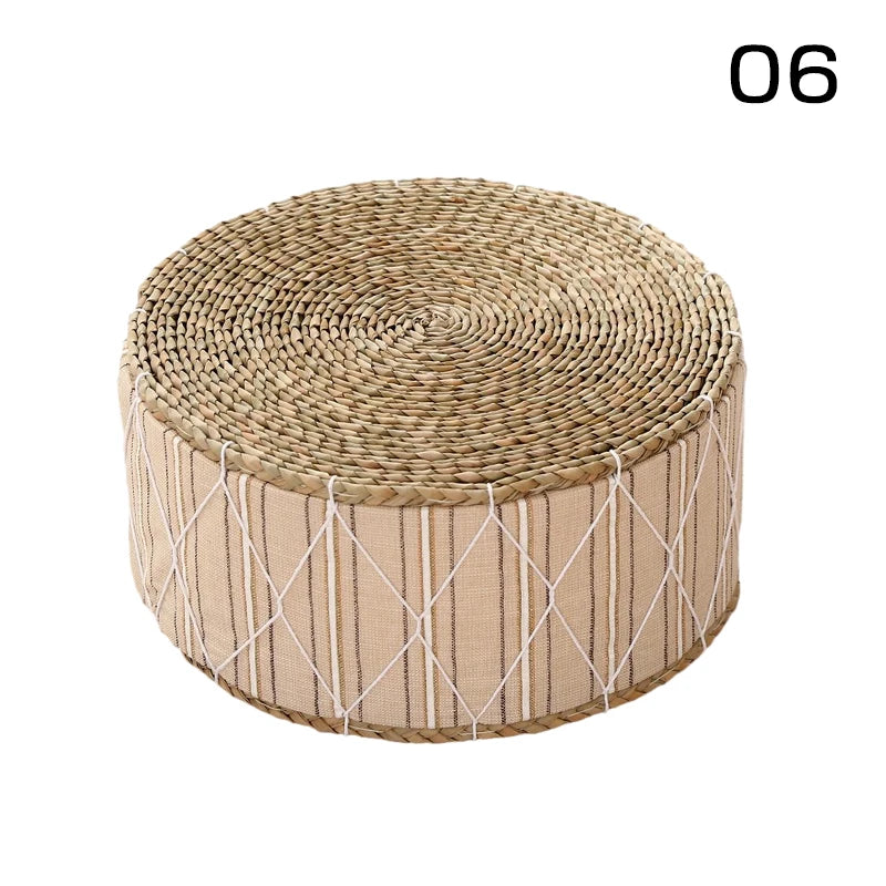 Pouf en Osier Motif | PALA – Plusieurs Designs Disponibles