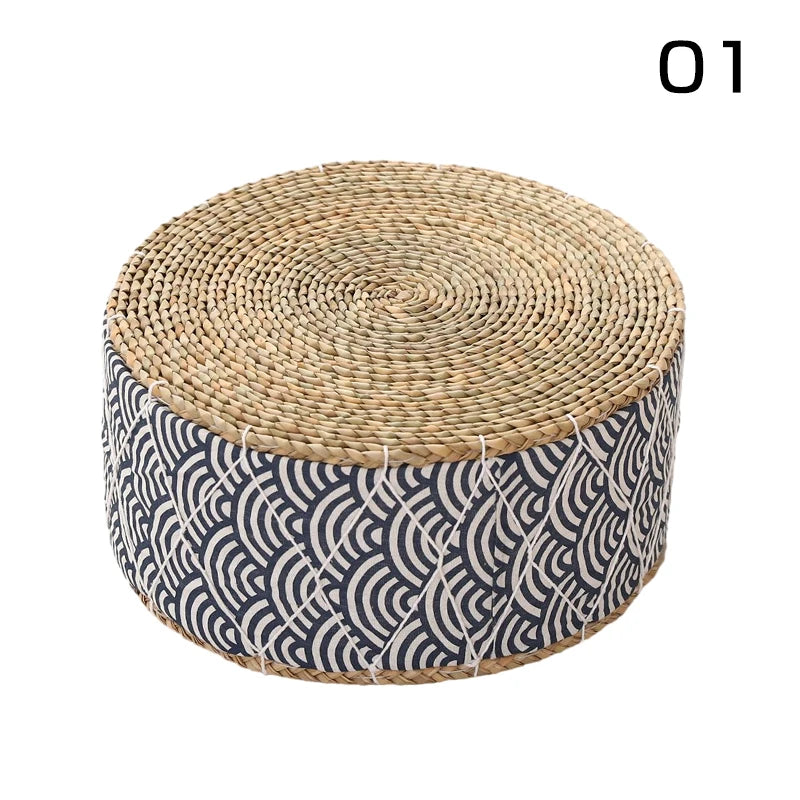 Pouf en Osier Motif | PALA – Plusieurs Designs Disponibles