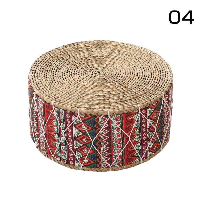Pouf en Osier Motif | PALA – Plusieurs Designs Disponibles