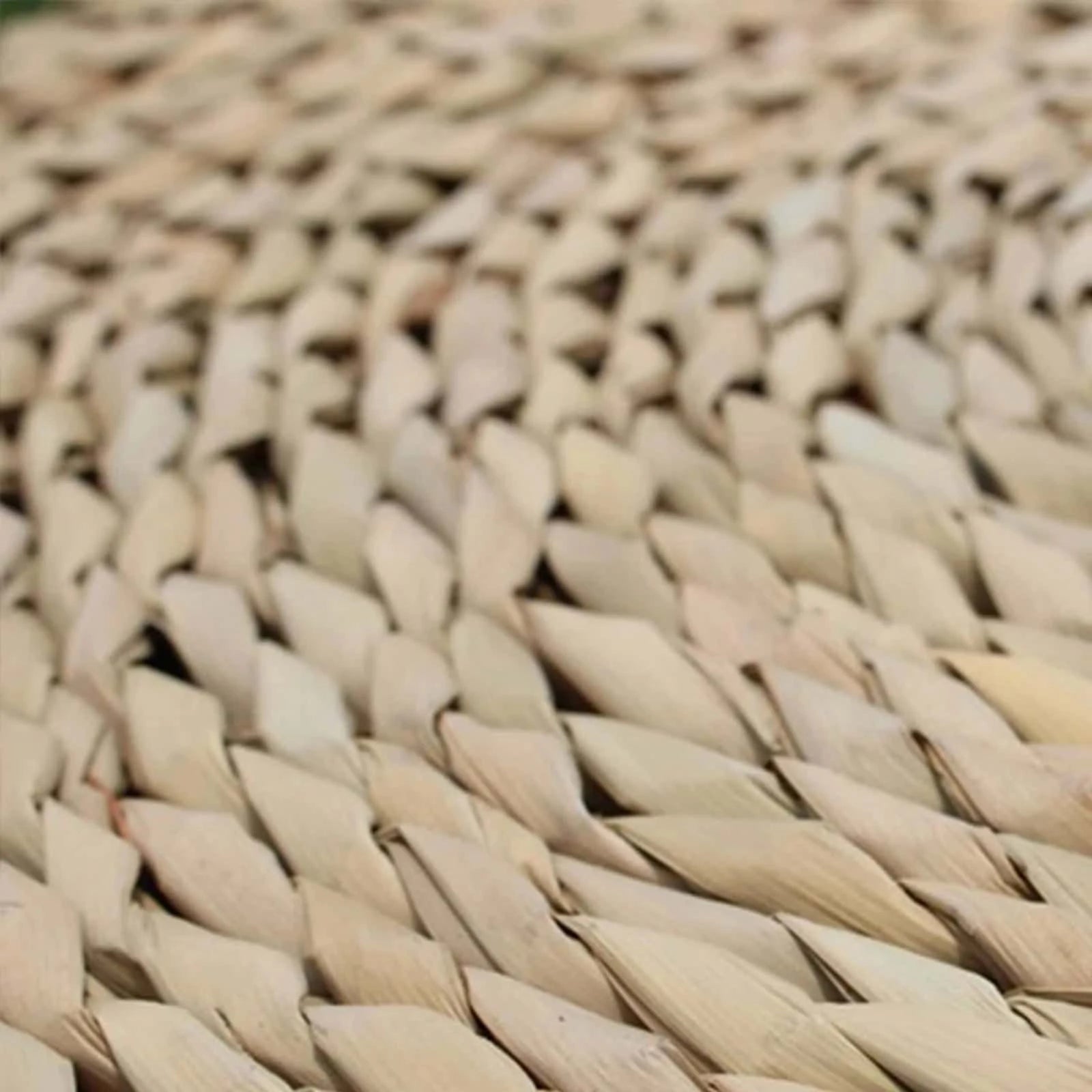 Pouf en Osier avec Motifs Floraux | PAZIA