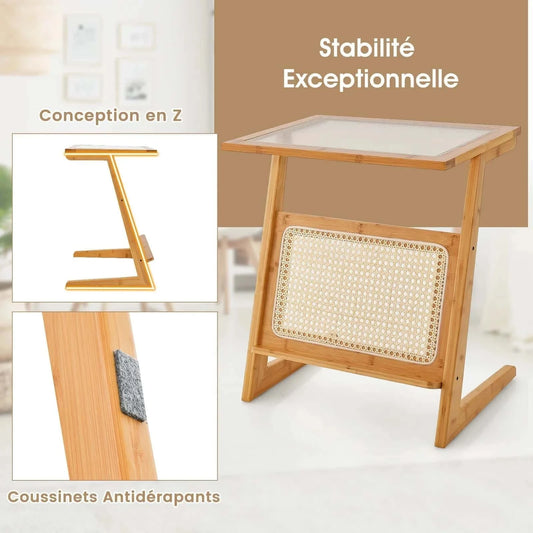 Table d’appoint en Osier | Héritage & Génération Z