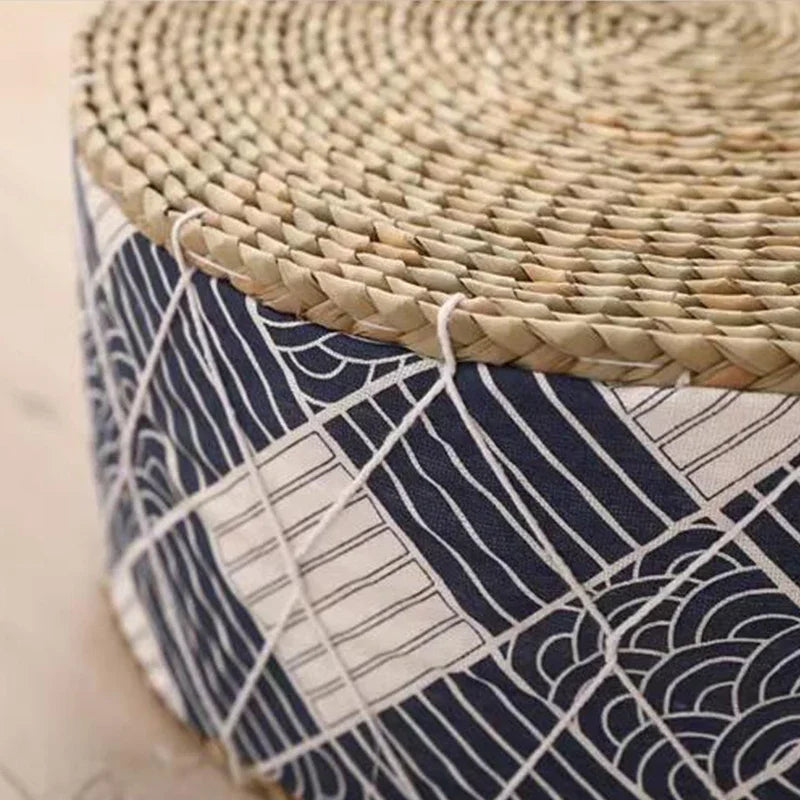 Pouf en Osier Motif | PALA – Plusieurs Designs Disponibles