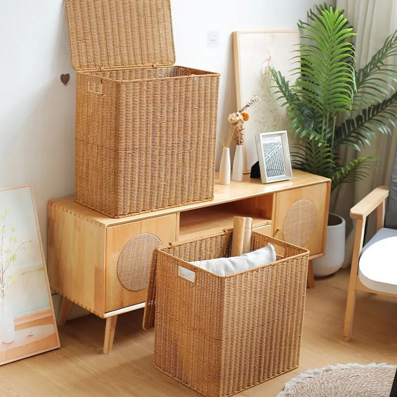 Grande malle de rangement en osier | MALO