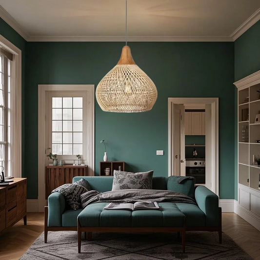 Suspension en Osier Vintage Bohème | POMO