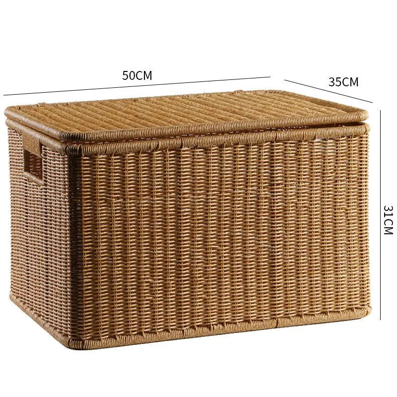 Grande malle de rangement en osier | MALO