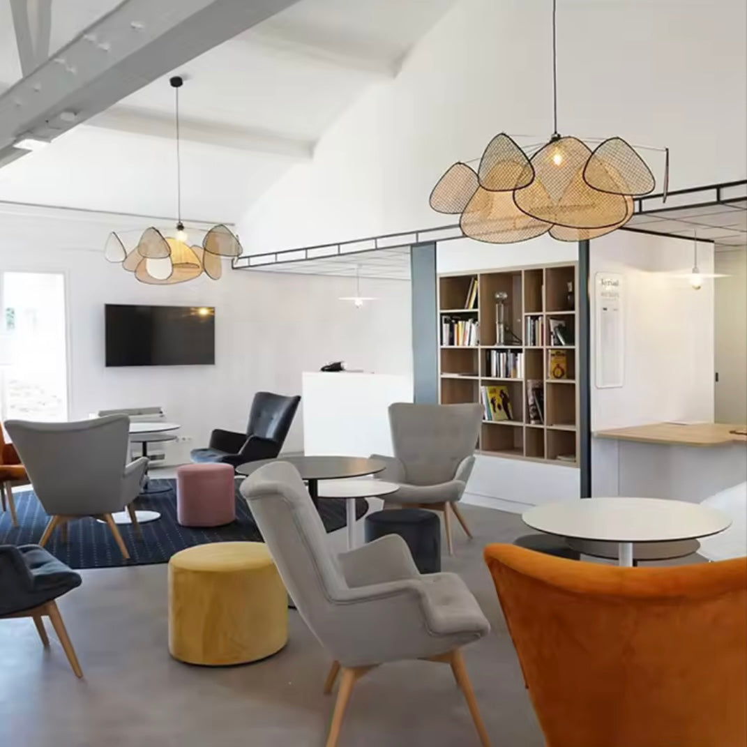 Suspension Aérienne en Osier et Métal | PÉTALA