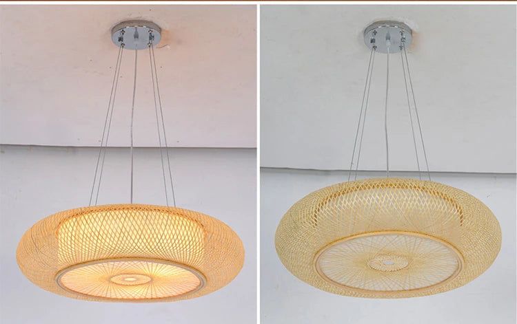 Suspension Ronde en Osier et Bambou | CALATA