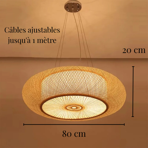 Suspension Ronde en Osier et Bambou | CALATA