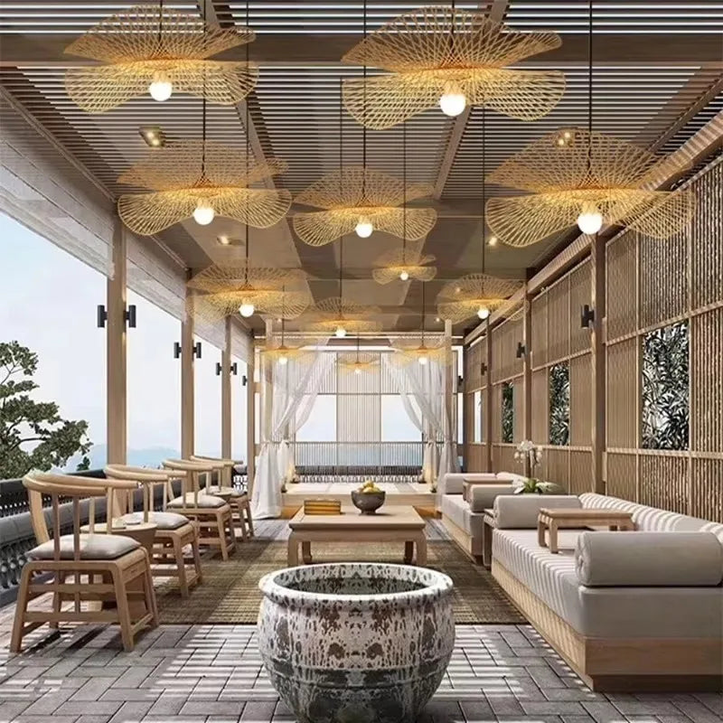 Suspension en Osier Double Couche | DOUBLO