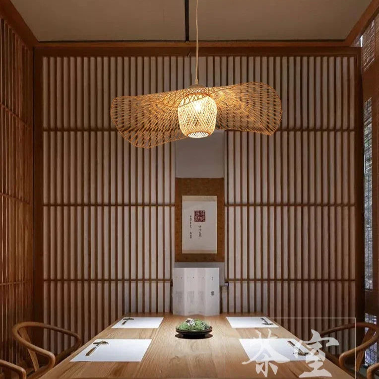 Suspension en Osier Tressé | LUMINA