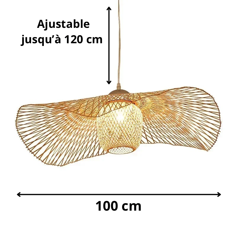 Suspension en Osier Tressé | LUMINA