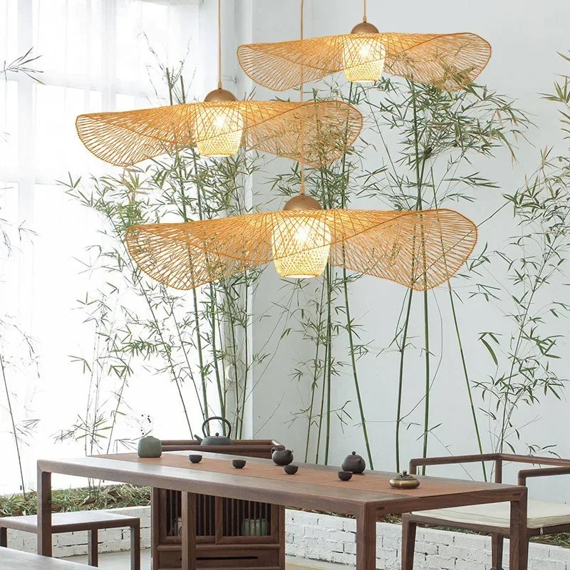 Suspension en Osier Tressé | LUMINA