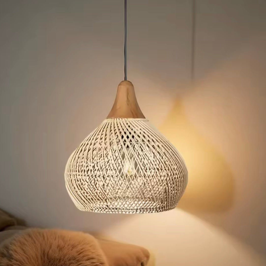Suspension en Osier Vintage Bohème | POMO