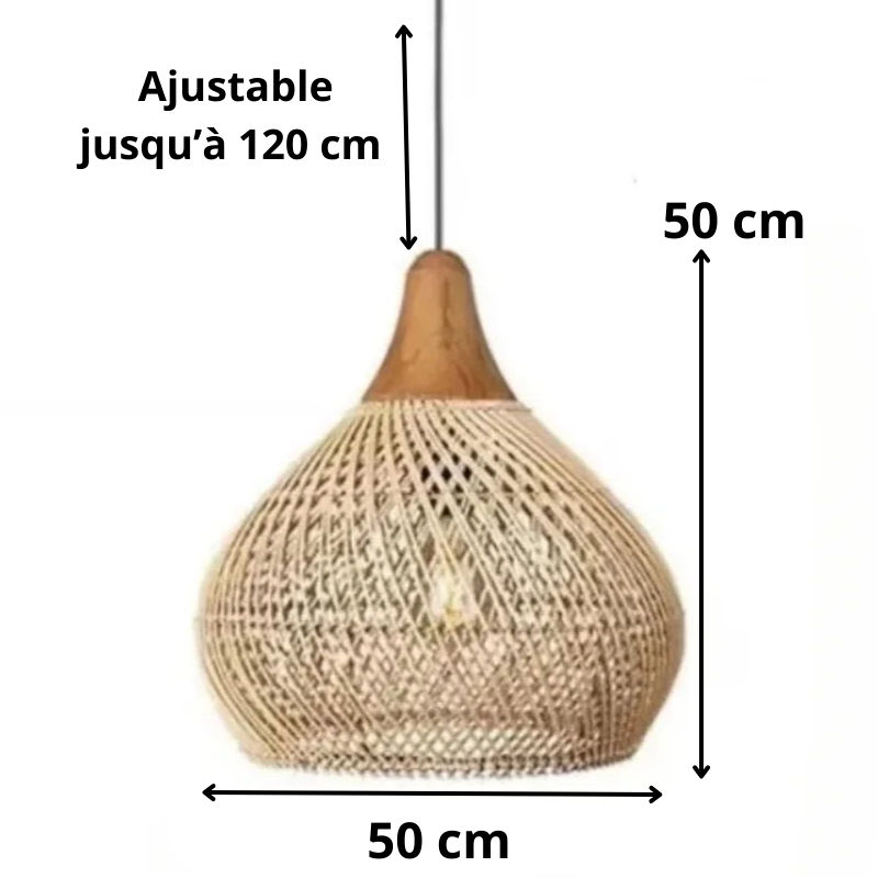 Suspension en Osier Vintage Bohème | POMO
