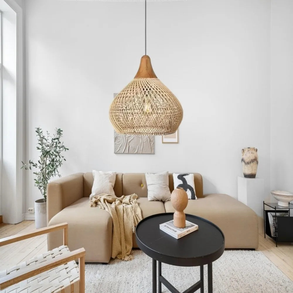 Suspension en Osier Vintage Bohème | POMO
