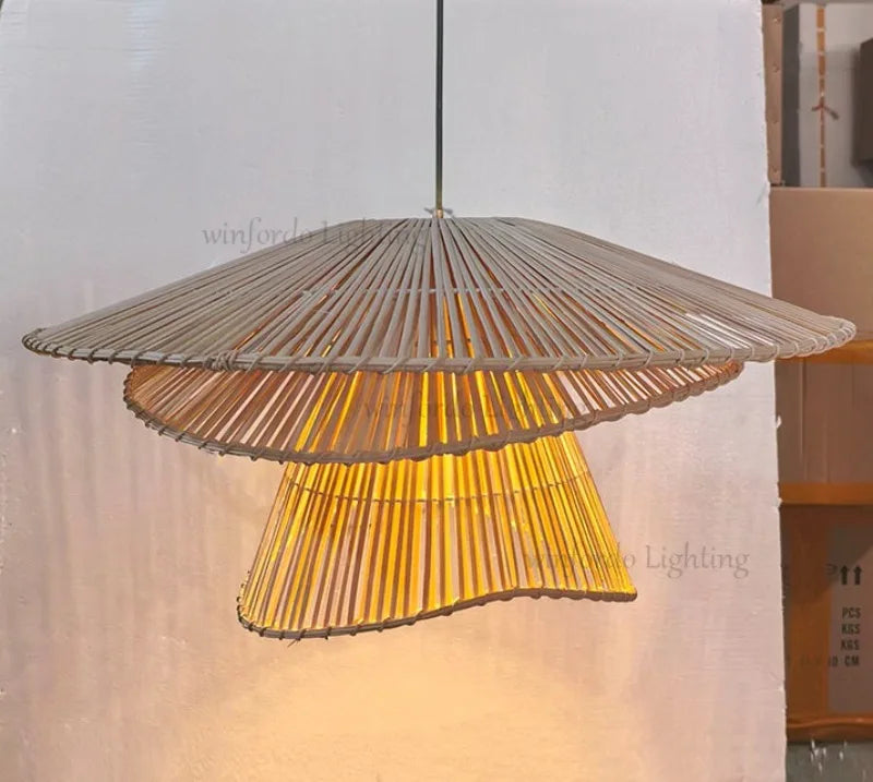 Suspension en osier design pour salon | DJA